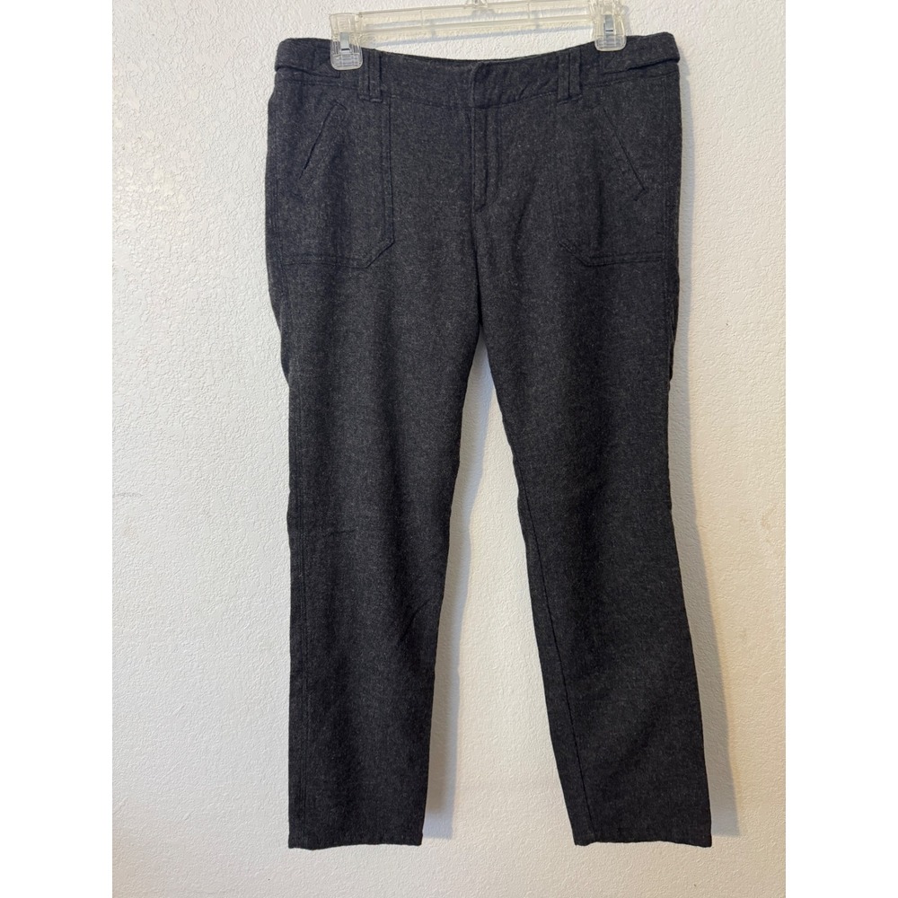 American Eagle Outfitters‎ Womens Wool Blend Trousers Pants Gray Cargo Pockets